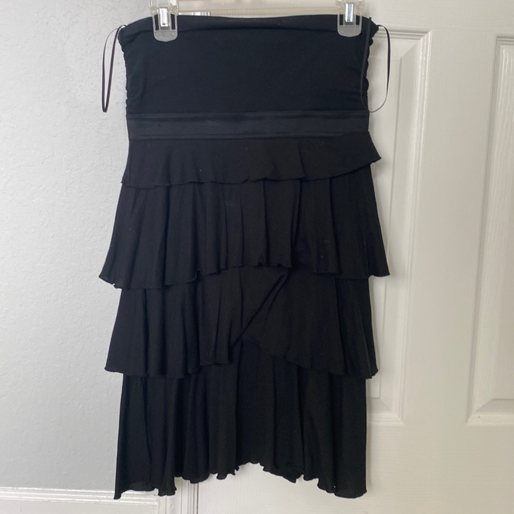 Strapless black dress